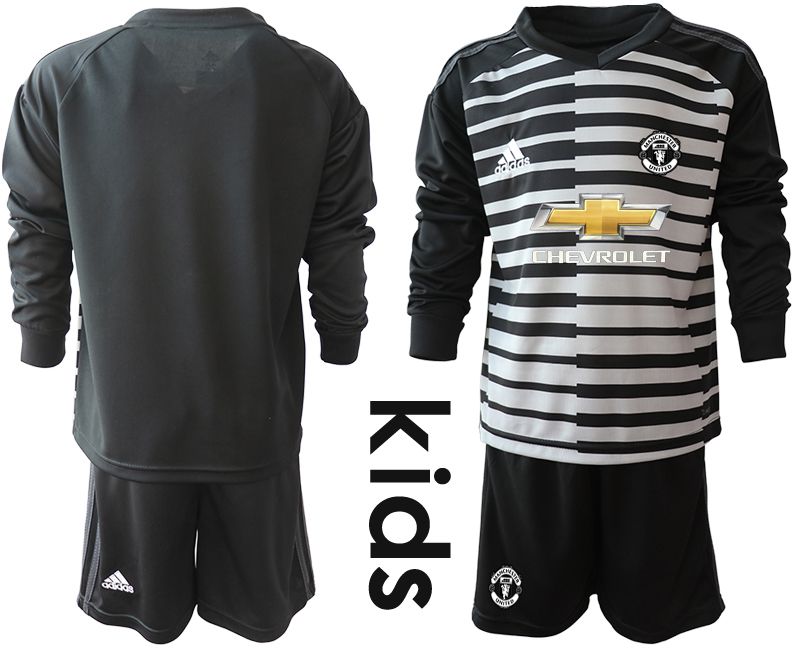 Youth 2020-2021 club Manchester United black long sleeve goalkeeper Soccer Jerseys1->manchester united jersey->Soccer Club Jersey